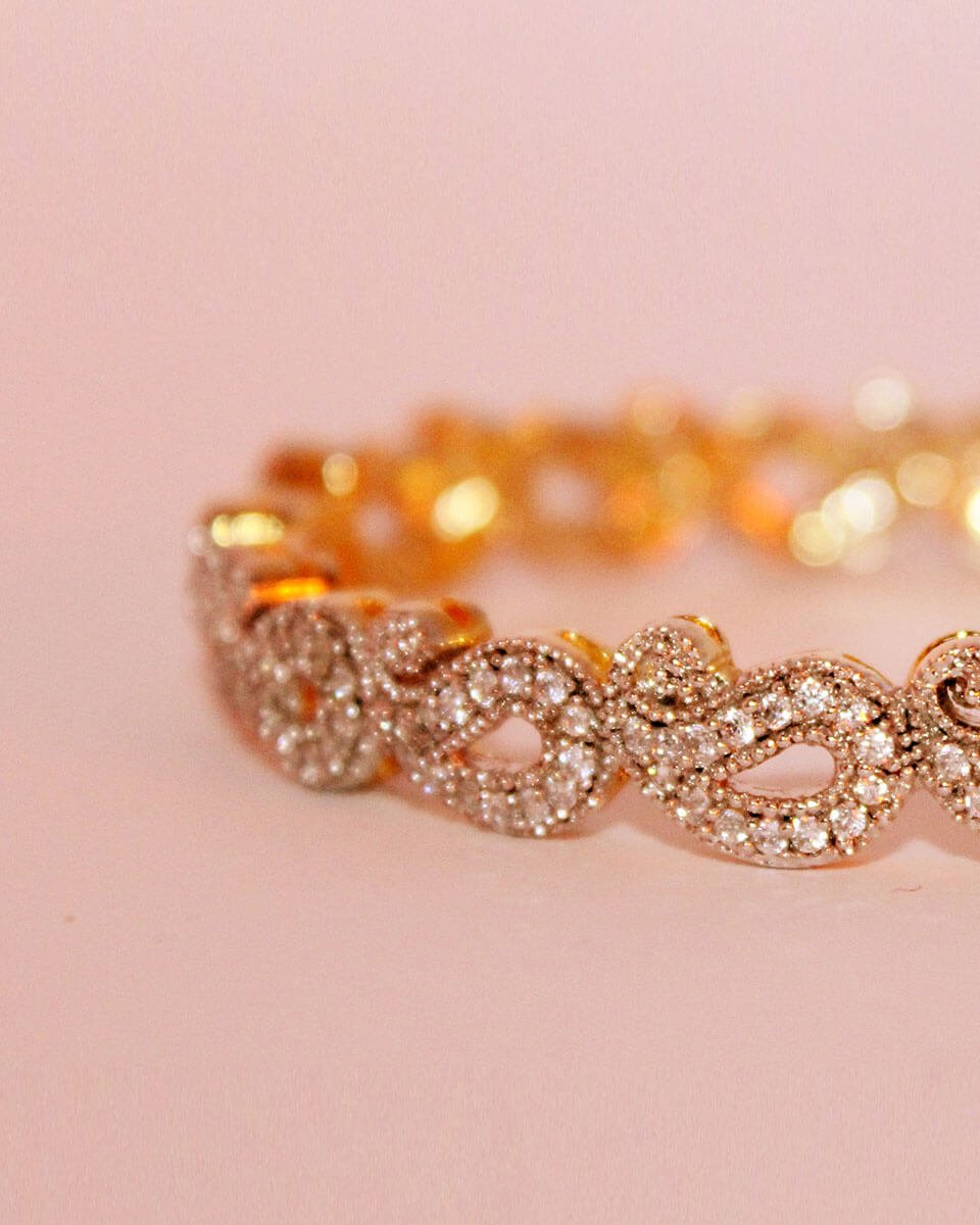 Two-Tone Matching Couple Wedding Ring Set - Image 2